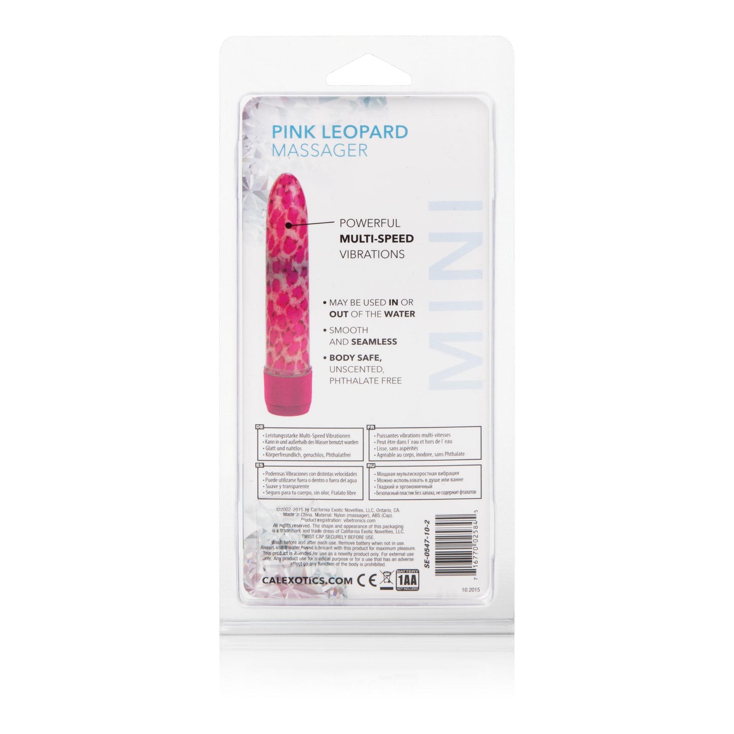 Leopard Massager Mini - Pink | 716770025845 | Available at EroticWarehouse.com