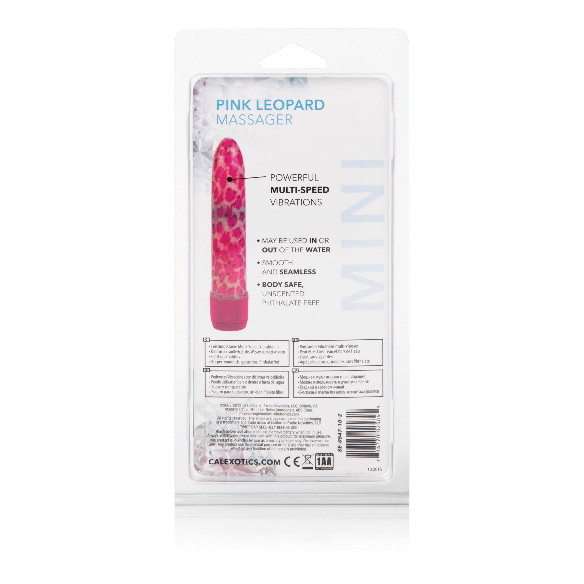 Leopard Massager Mini - Pink | 716770025845 | Available at EroticWarehouse.com