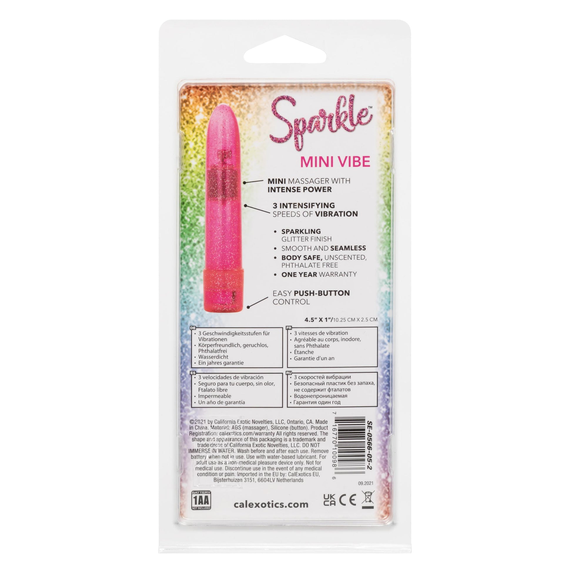 Sparkle Mini Vibe - Pink | 716770100986 | Available at EroticWarehouse.com
