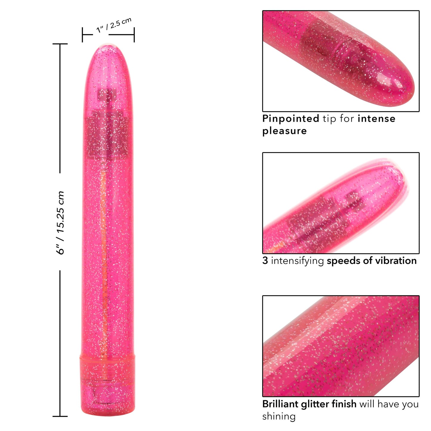 Sparkle Slim Vibe - Pink | 716770101044 | Available at EroticWarehouse.com
