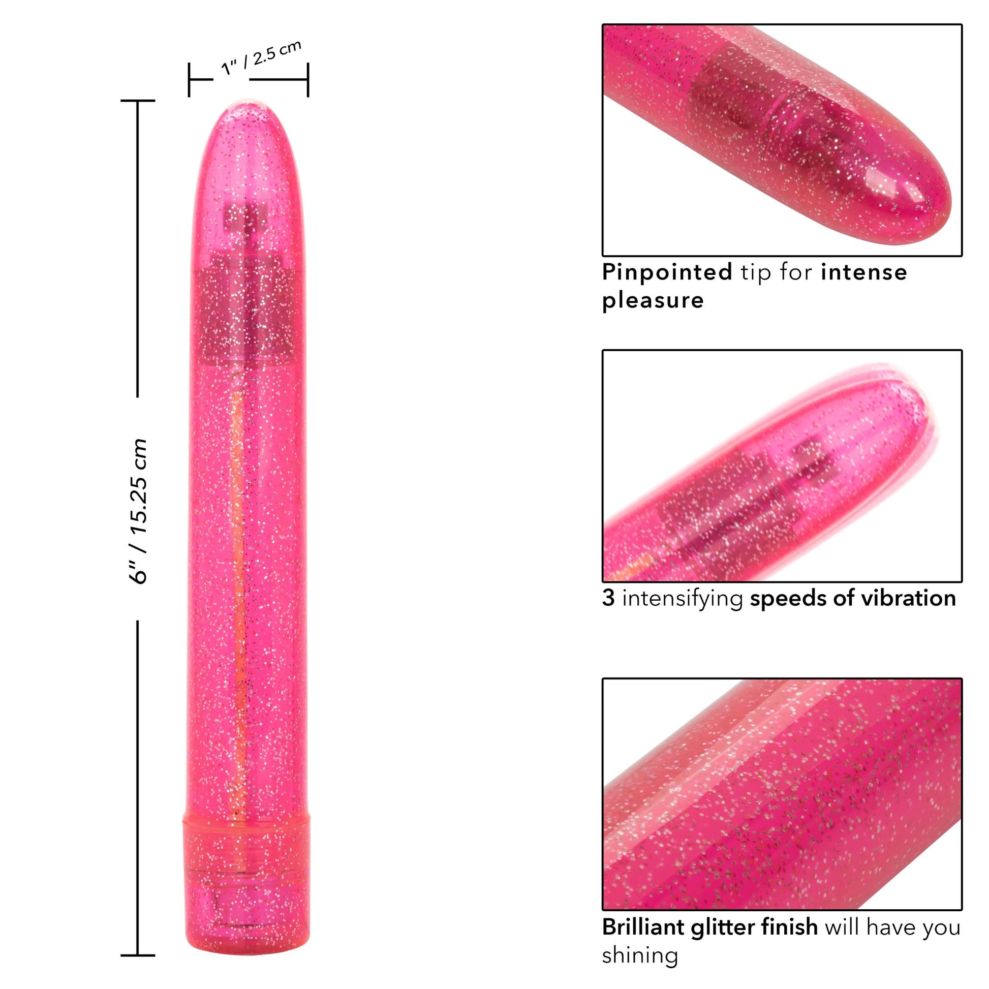 Sparkle Slim Vibe - Pink | 716770101044 | Available at EroticWarehouse.com