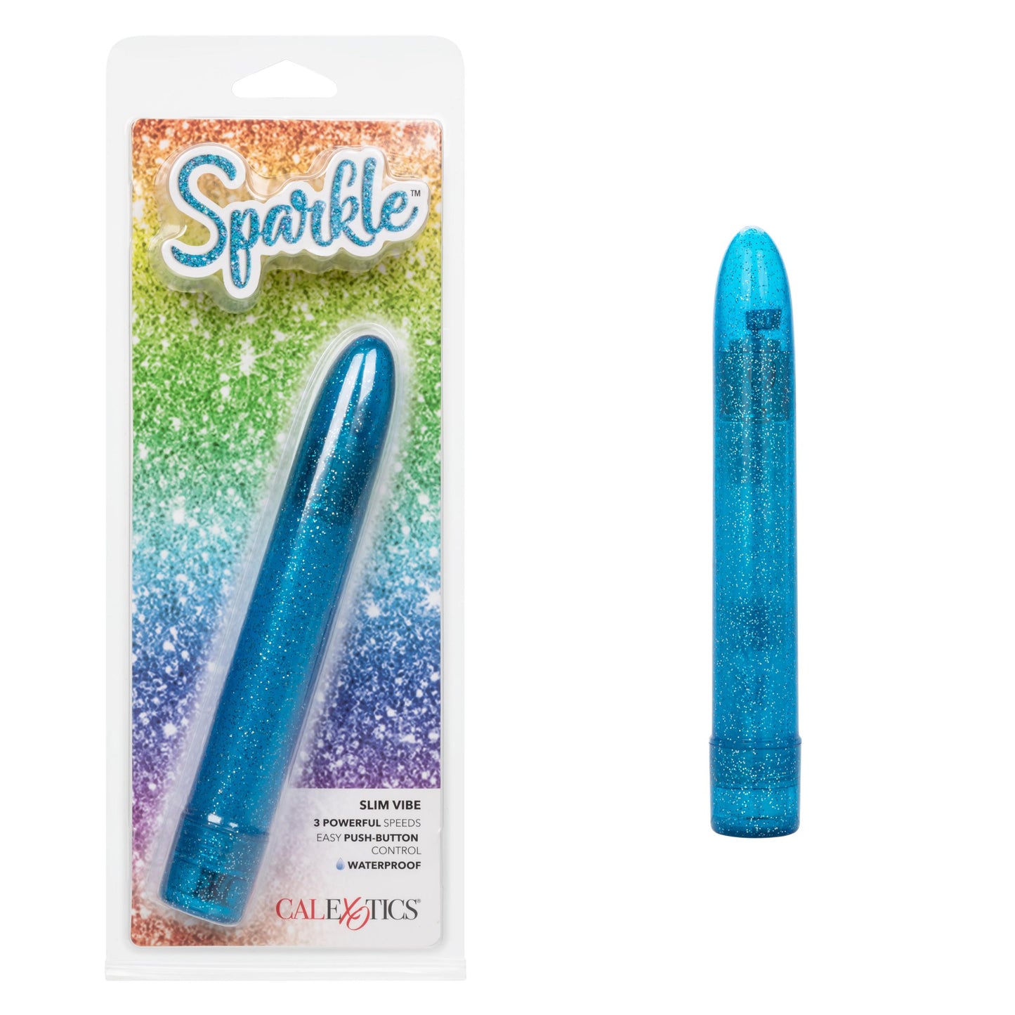 Sparkle Slim Vibe - Blue | 716770101068 | Available at EroticWarehouse.com