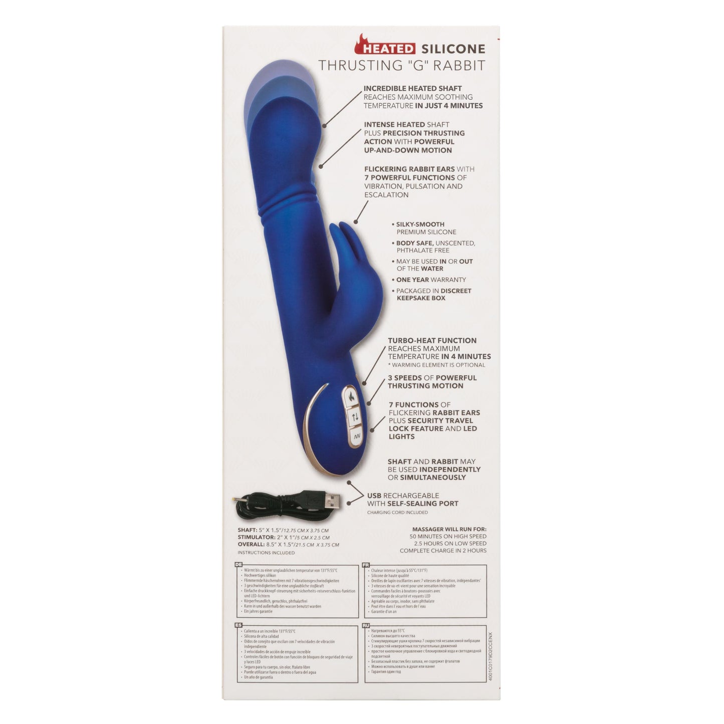 Jack Rabbit Signature Heated Silicone Thrusting G Rabbit | 716770095626 | Available at EroticWarehouse.com