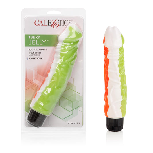 Funky Jelly Vibe 8 Inches - Orange/green | 716770030610 | Available at EroticWarehouse.com