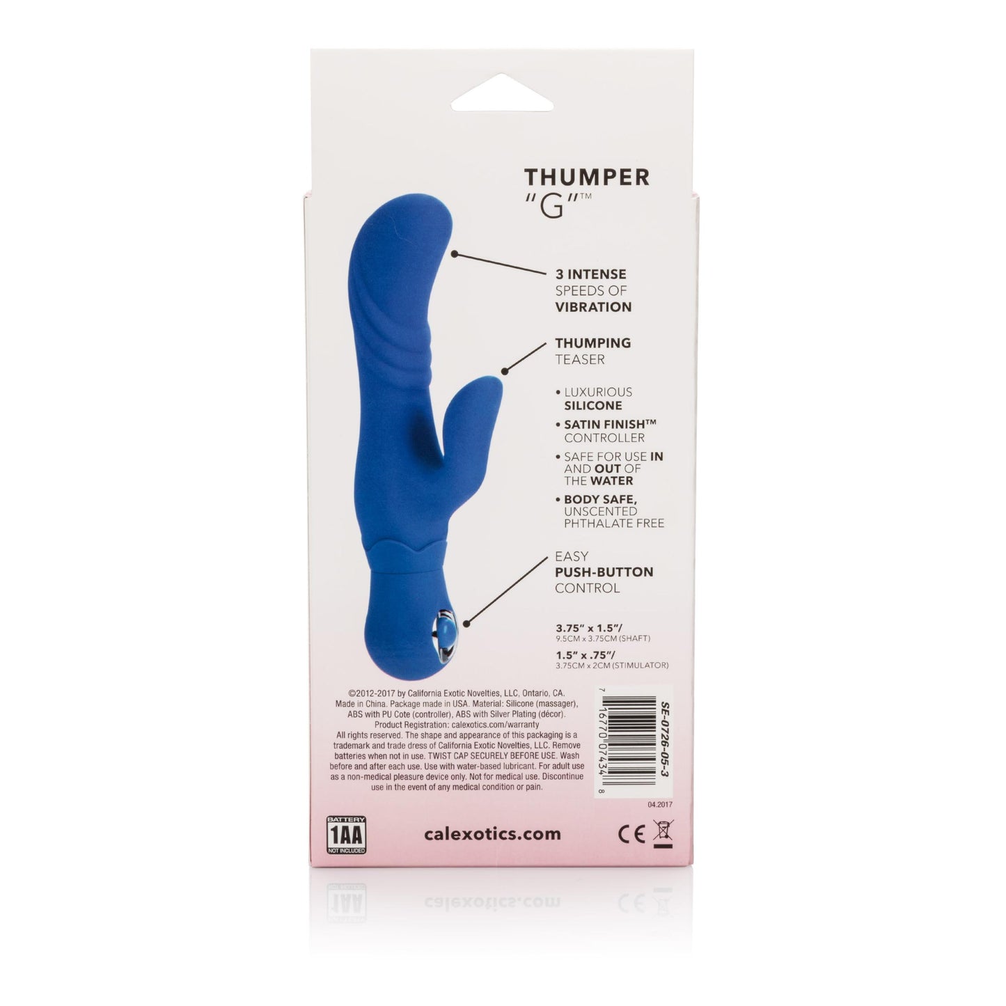 Posh Silicone Thumper G - Blue | 716770074348 | Available at EroticWarehouse.com