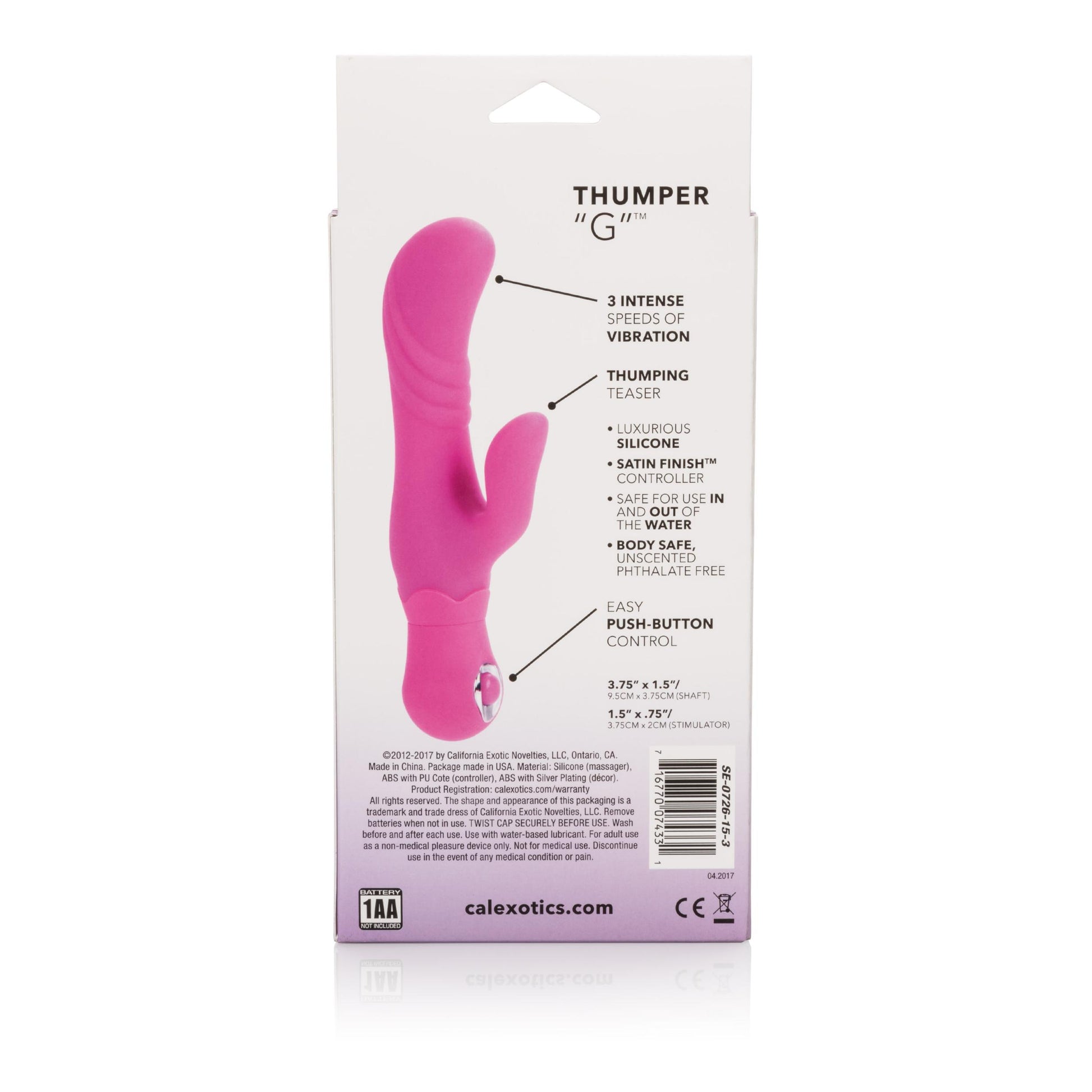 Posh Silicone Thumper G - Pink | 716770074331 | Available at EroticWarehouse.com