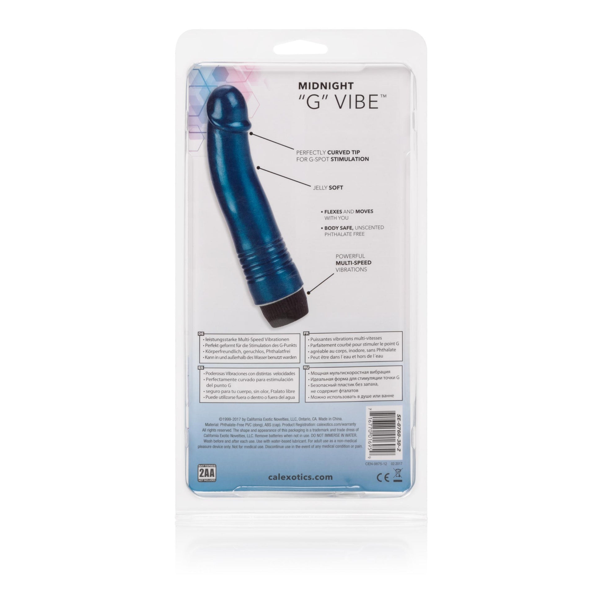 Midnight G Spot Vibrator 6.75 Inches | 716770016959 | Available at EroticWarehouse.com