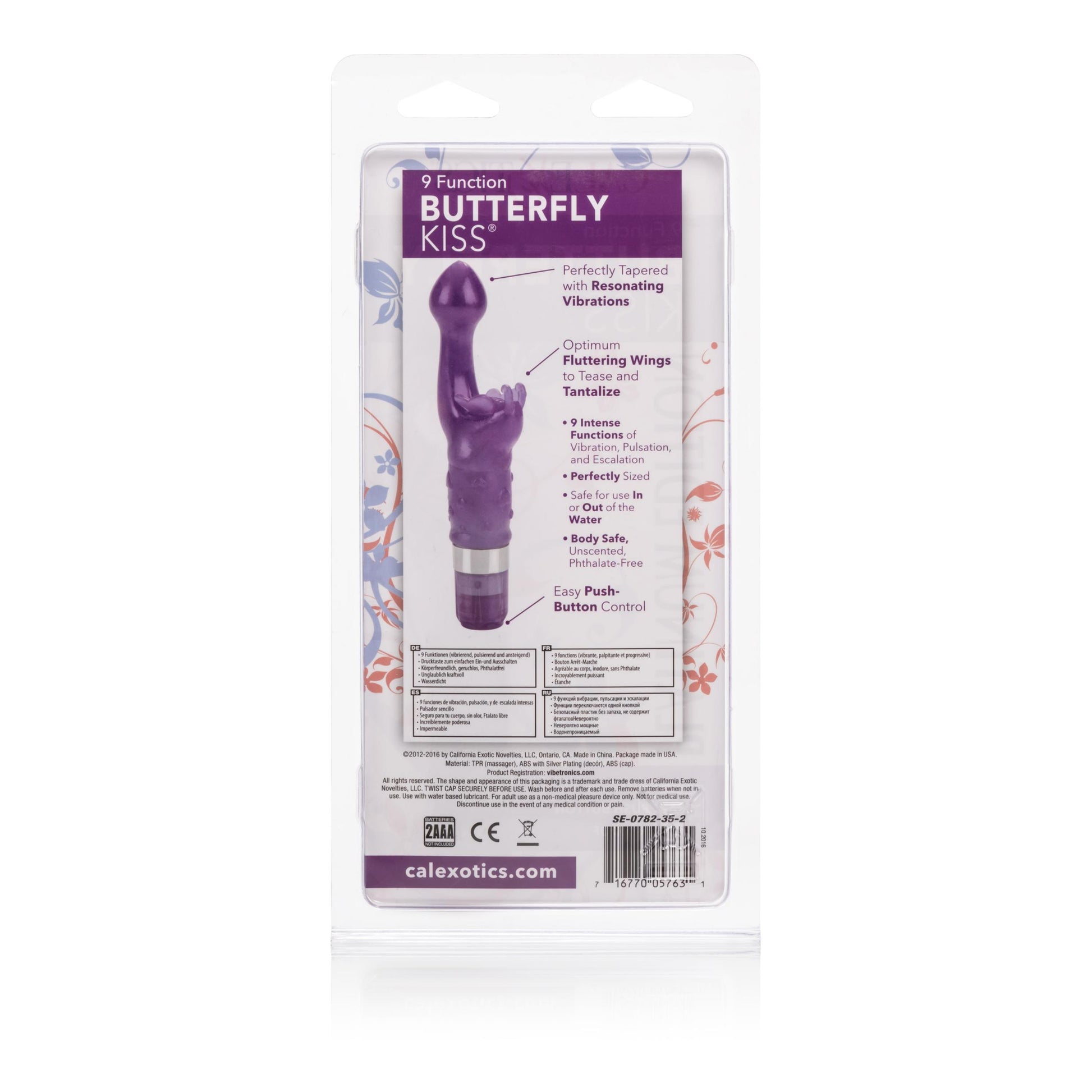 9 Function Butterfly Kiss - Platinum Edition - Purple | 716770057631 | Available at EroticWarehouse.com