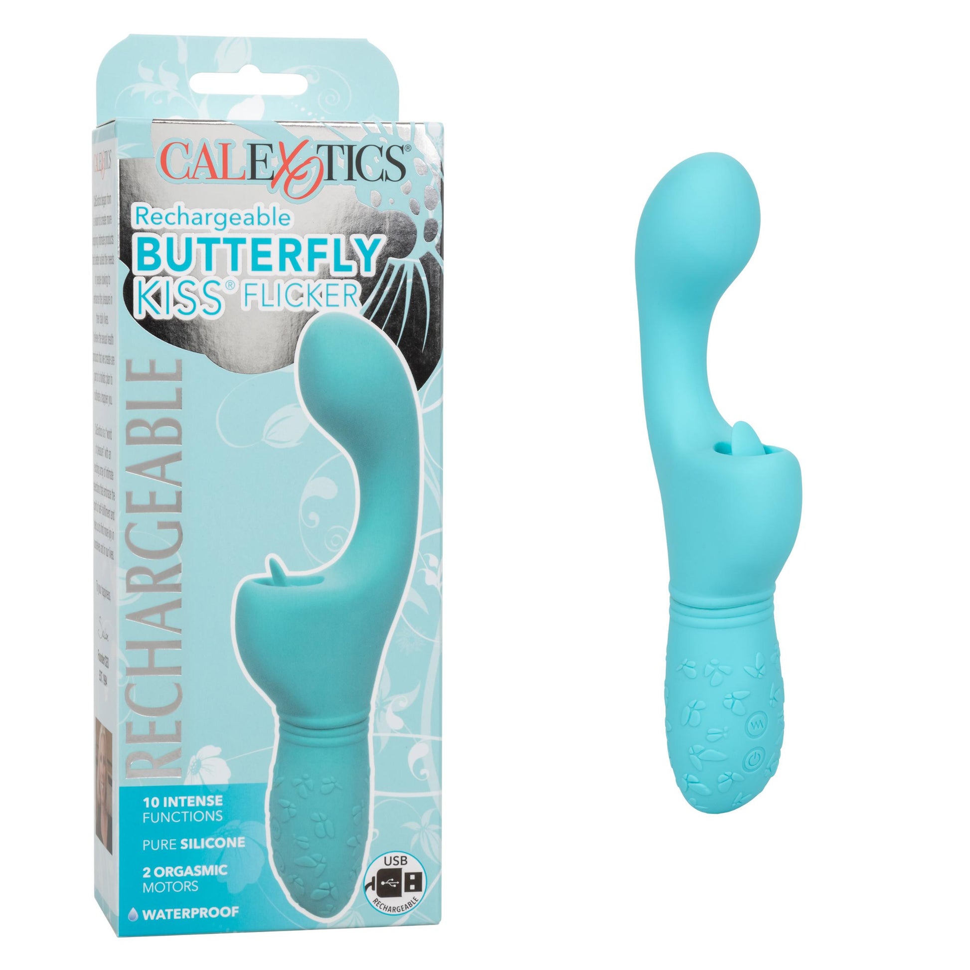 Rechargeable Butterfly Kiss Flicker - Blue | 716770100825 | Available at EroticWarehouse.com