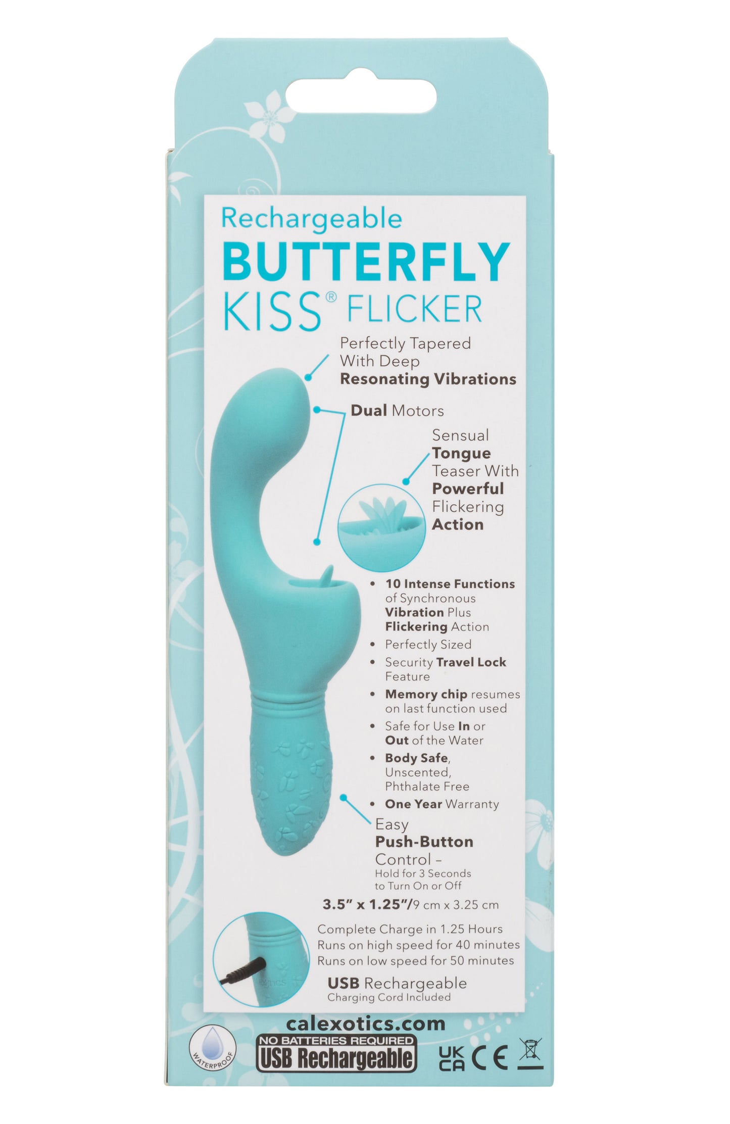 Rechargeable Butterfly Kiss Flicker - Blue | 716770100825 | Available at EroticWarehouse.com