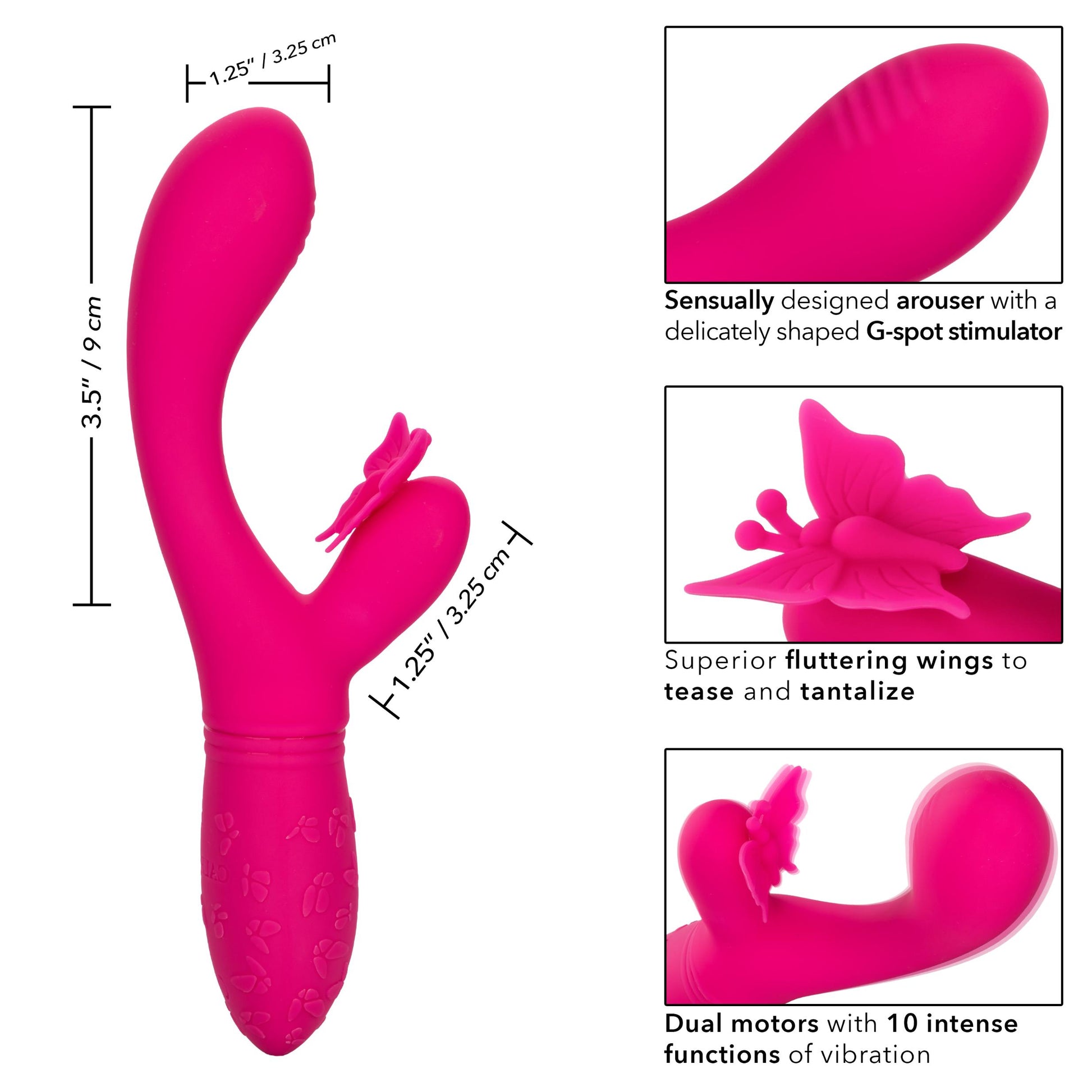 Rechargeable Butterfly Kiss Flutter - Pink | 716770102737 | Available at EroticWarehouse.com