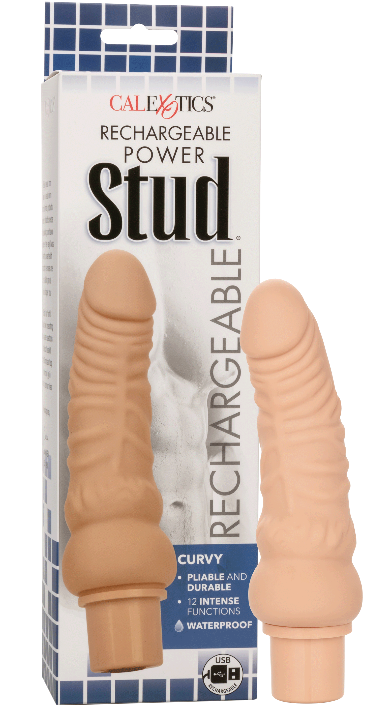 Rechargeable Power Stud Curvy - Ivory | 716770101303 | Available at EroticWarehouse.com