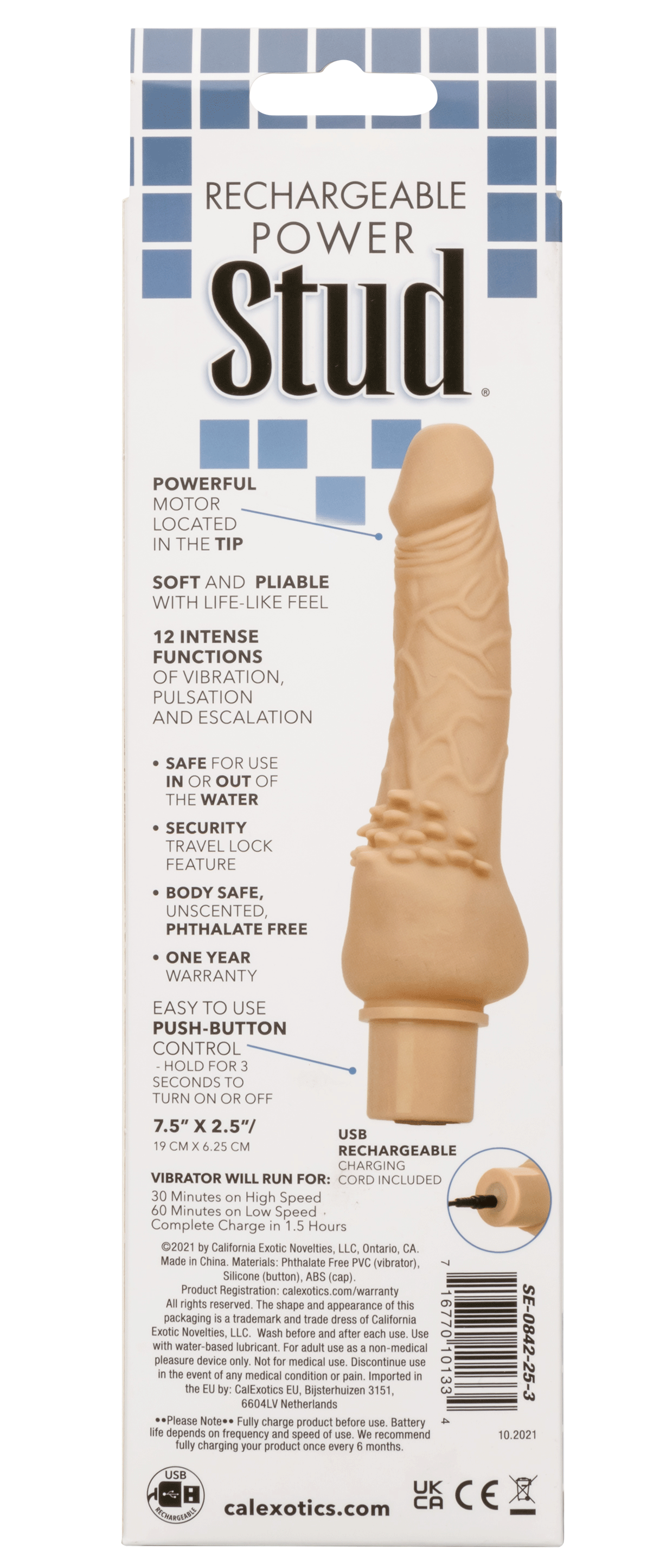 Rechargeable Power Stud Cliterrific - Ivory | 716770101334 | Available at EroticWarehouse.com