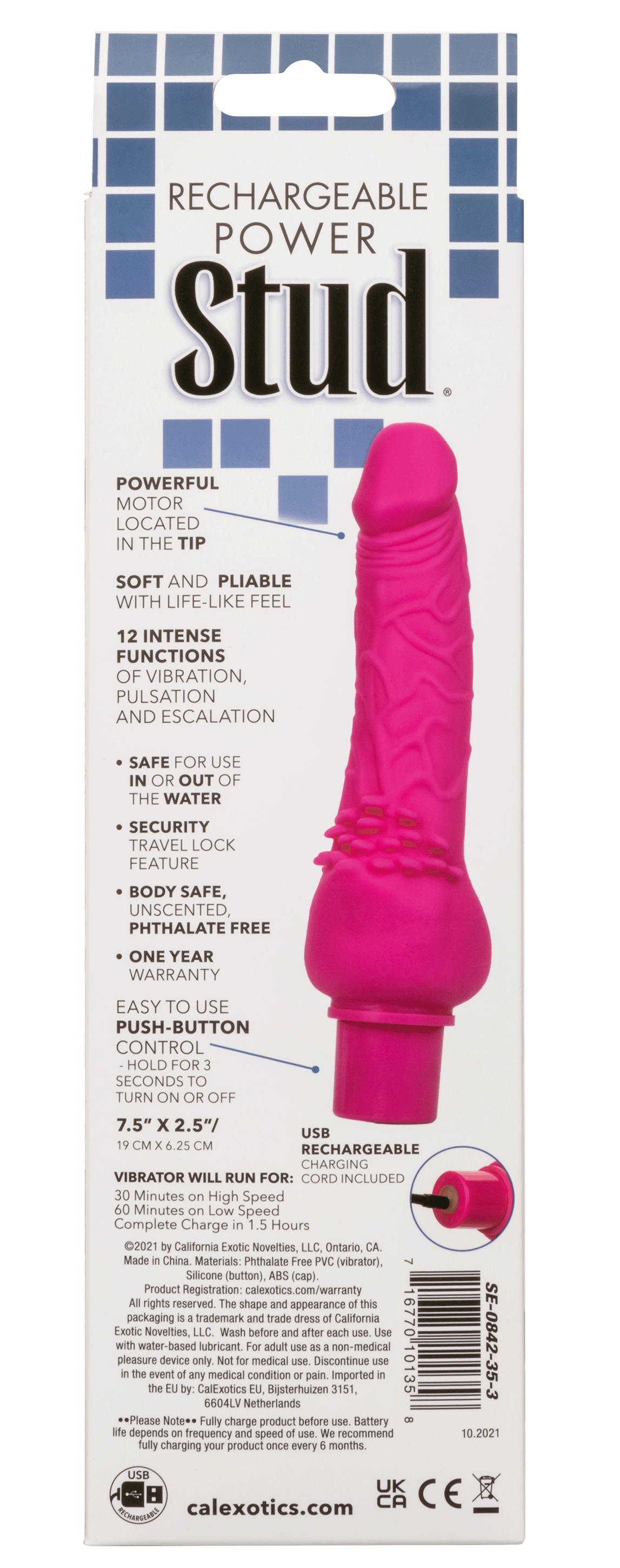 Rechargeable Power Stud Cliterrific - Pink | 716770101358 | Available at EroticWarehouse.com