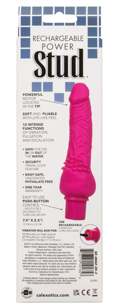 Rechargeable Power Stud Cliterrific - Pink | 716770101358 | Available at EroticWarehouse.com