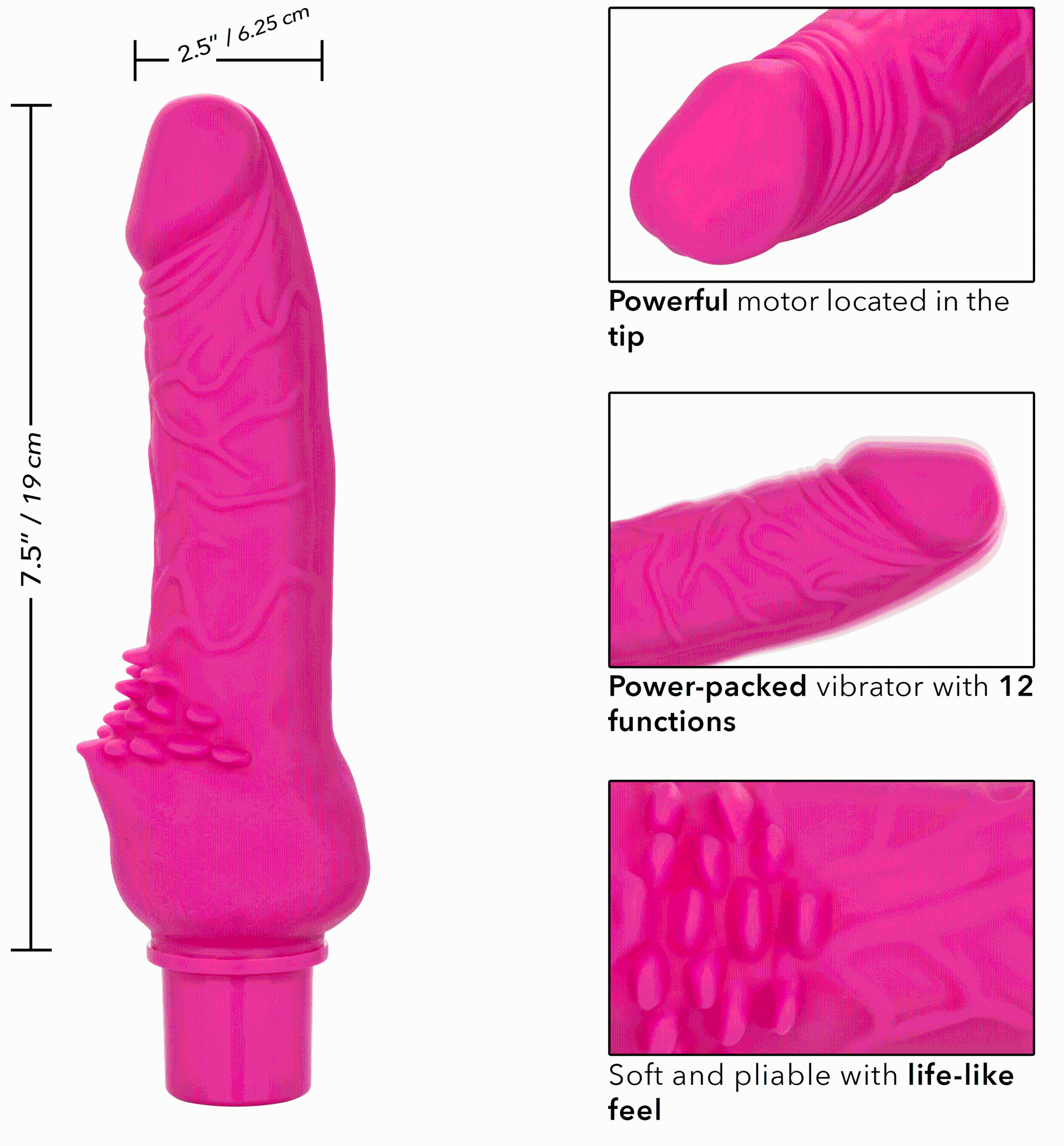 Rechargeable Power Stud Cliterrific - Pink | 716770101358 | Available at EroticWarehouse.com