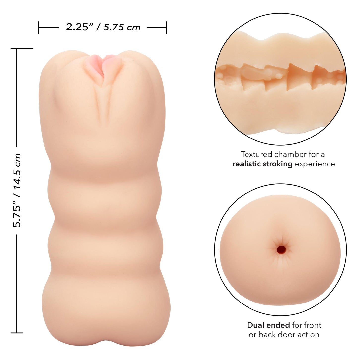 Cheap Thrills - The Three Way - Pussy And Ass Dual Stroker | 716770103048 | Available at EroticWarehouse.com