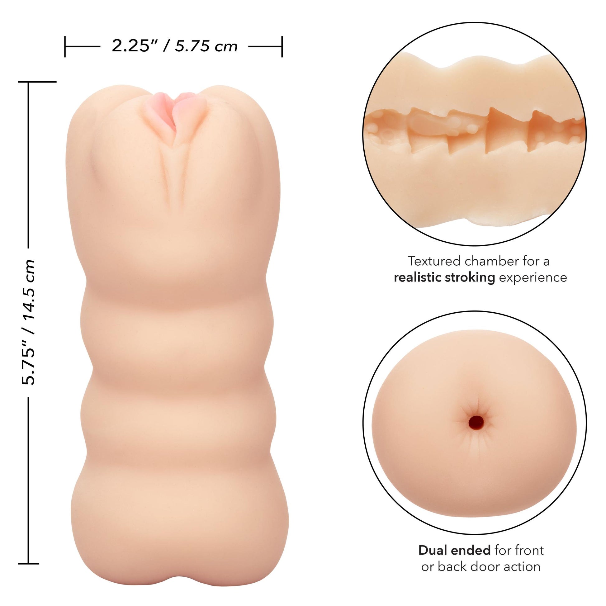 Cheap Thrills - The Three Way - Pussy And Ass Dual Stroker | 716770103048 | Available at EroticWarehouse.com