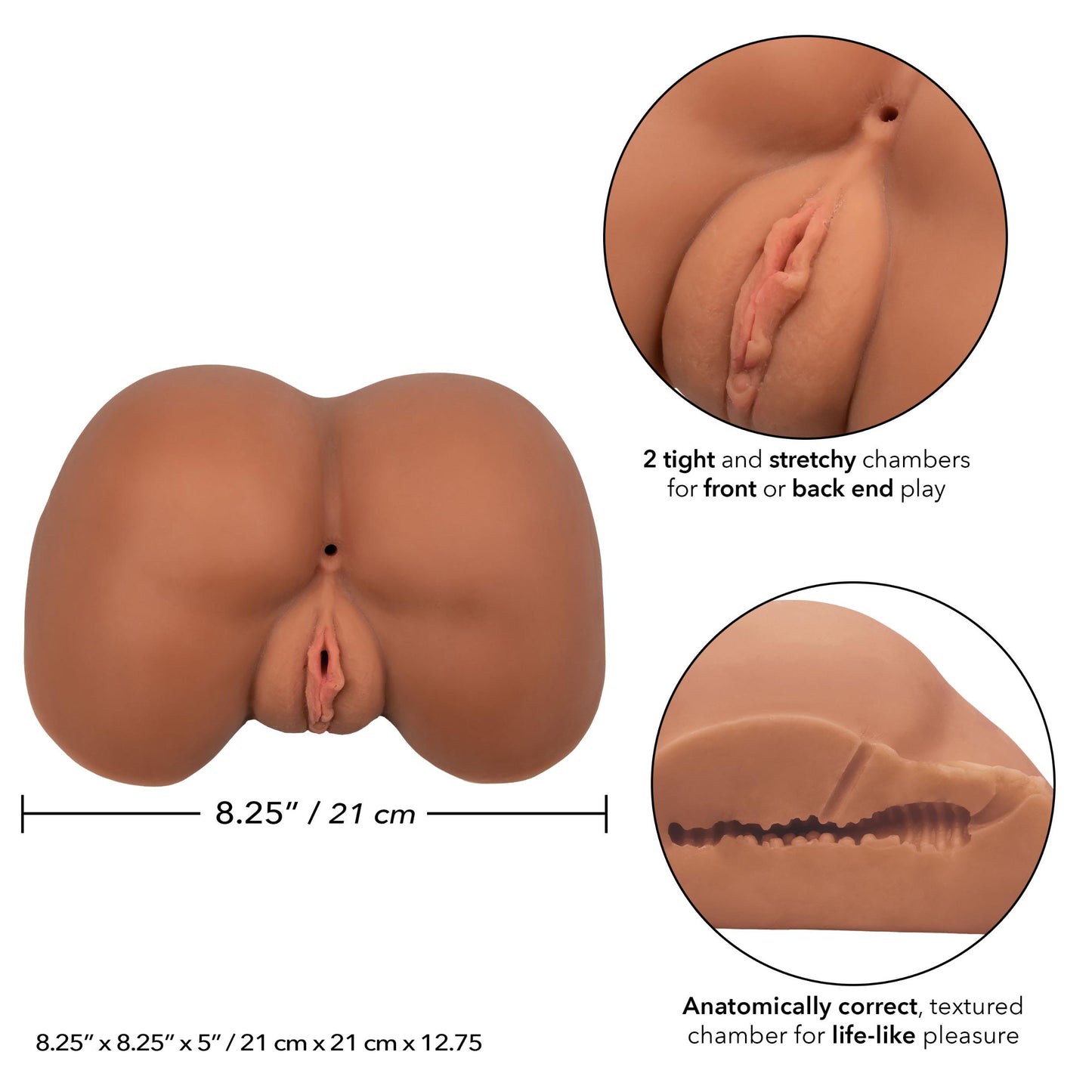 Stroke It Life-Size Ass - Brown | 716770098856 | Available at EroticWarehouse.com