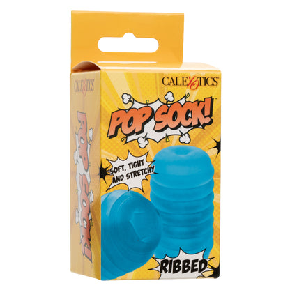 Pop Sock Ribbed - Blue | 716770108845 | Available at EroticWarehouse.com