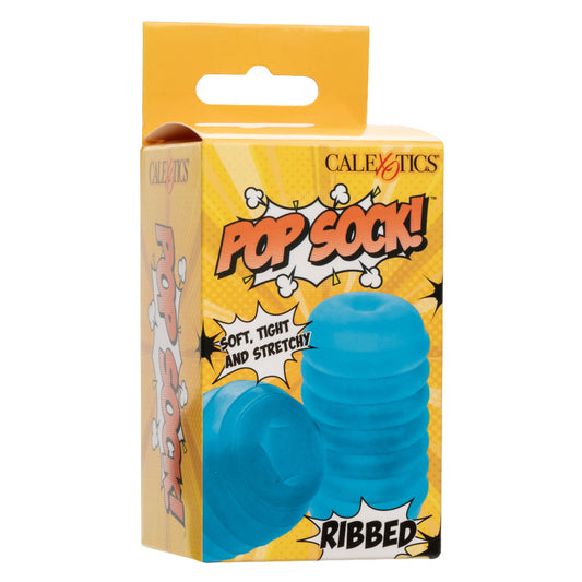 Pop Sock Ribbed - Blue | 716770108845 | Available at EroticWarehouse.com