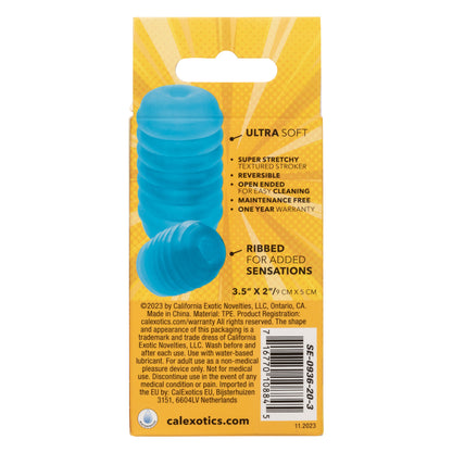 Pop Sock Ribbed - Blue | 716770108845 | Available at EroticWarehouse.com