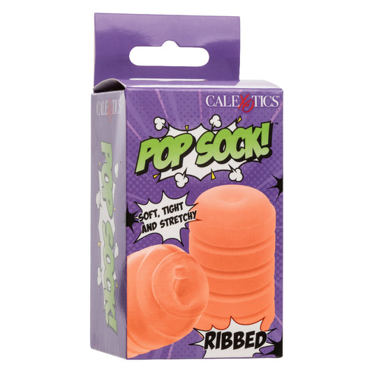 Pop Sock Ribbed - Orange | 716770108852 | Available at EroticWarehouse.com