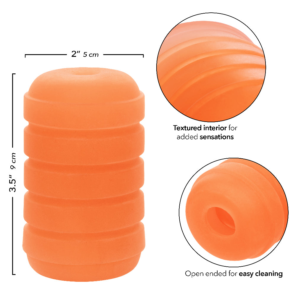 Pop Sock Ribbed - Orange | 716770108852 | Available at EroticWarehouse.com