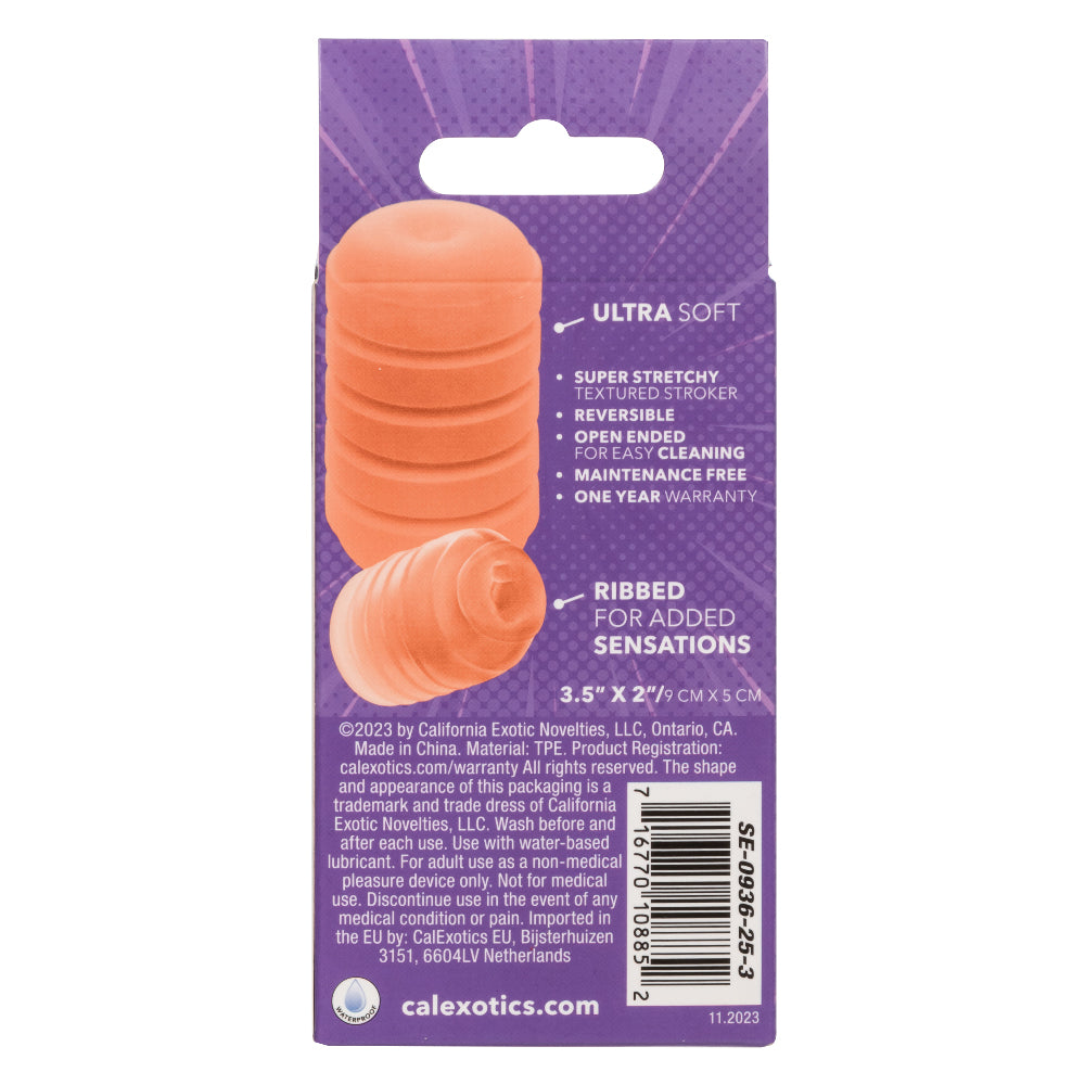 Pop Sock Ribbed - Orange | 716770108852 | Available at EroticWarehouse.com