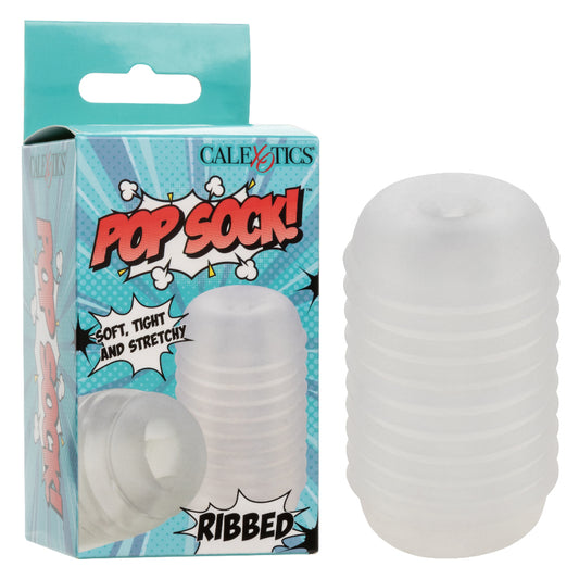 Pop Sock Ribbed - Clear | 716770108869 | Available at EroticWarehouse.com