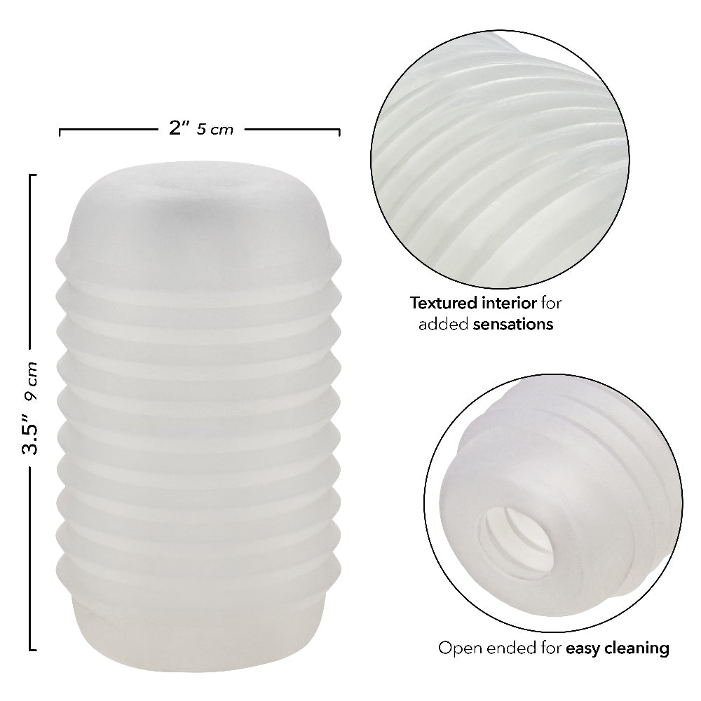 Pop Sock Ribbed - Clear | 716770108869 | Available at EroticWarehouse.com