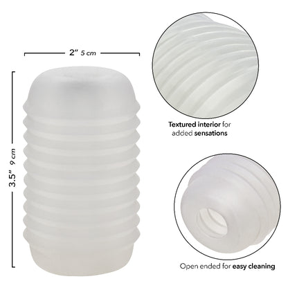Pop Sock Ribbed - Clear | 716770108869 | Available at EroticWarehouse.com