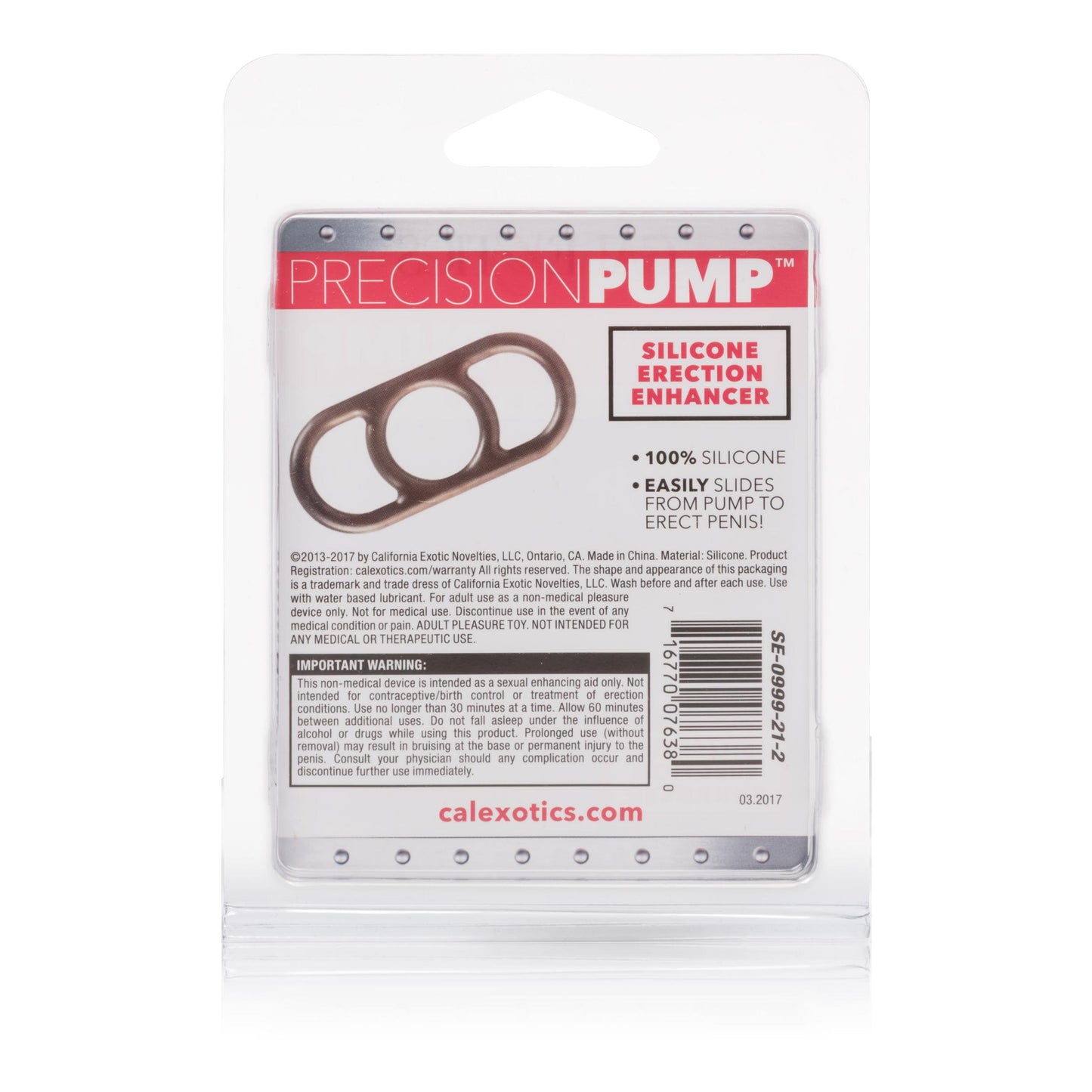 Precision Pump Silicone Erection Enhancer - Smoke | 716770076380 | Available at EroticWarehouse.com