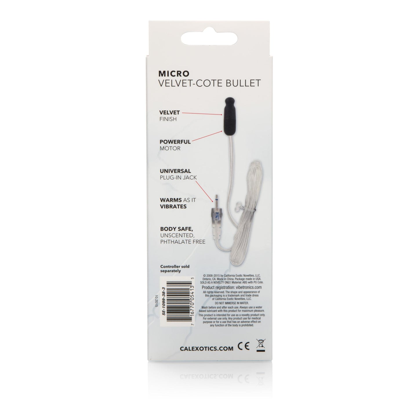 Sterling Collection Micro Velvet-Cote Bullet | 716770054135 | Available at EroticWarehouse.com