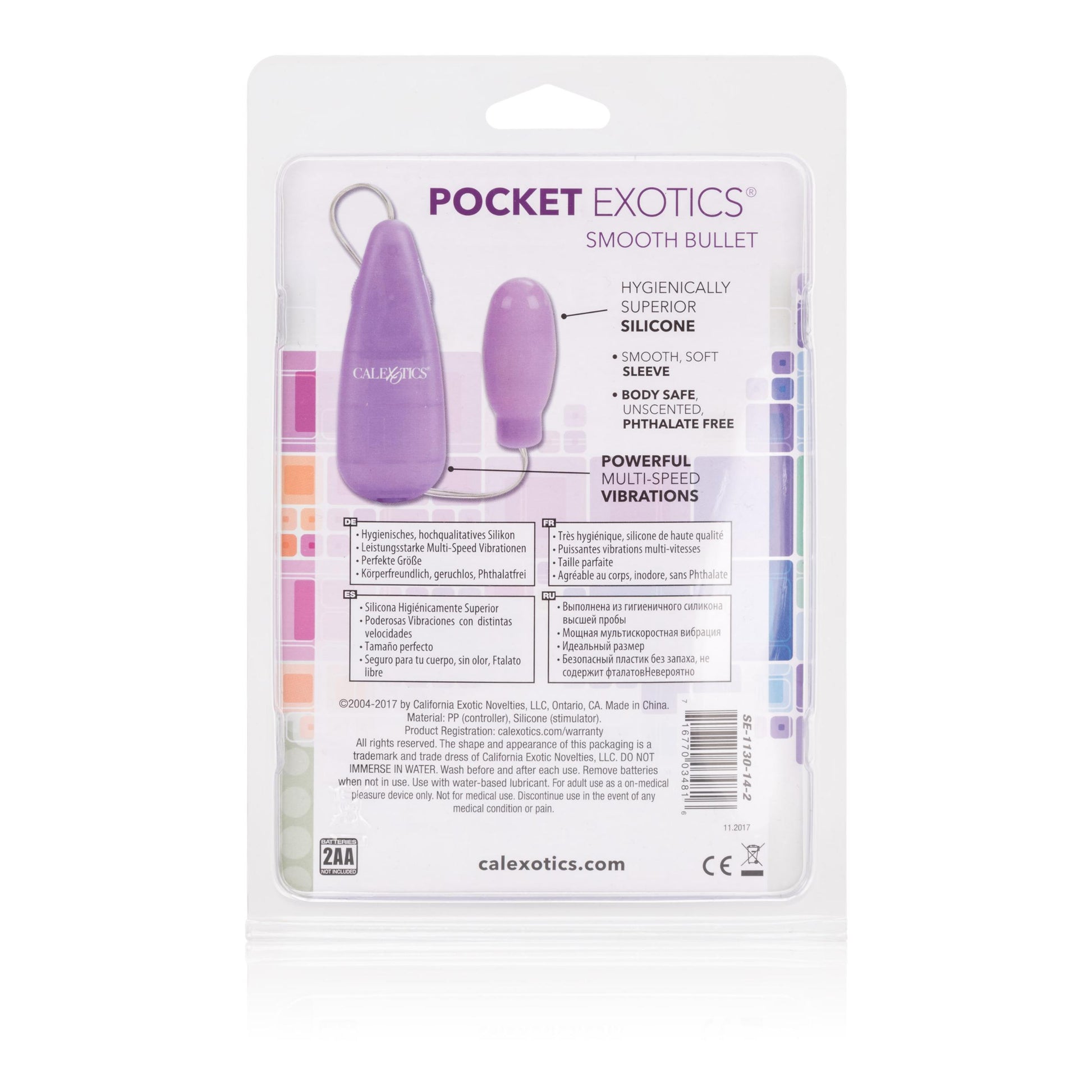 Silicone Slims Vibrating Smooth Bullet - Purple | 716770034816 | Available at EroticWarehouse.com