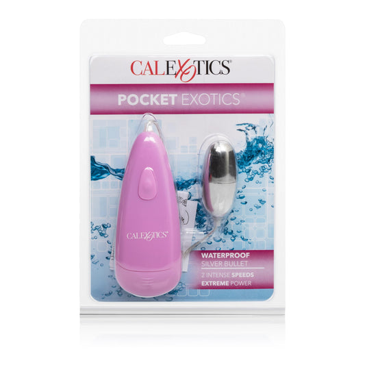Pocket Exotics Waterproof Silver Bullet - Pink | 716770087720 | Available at EroticWarehouse.com