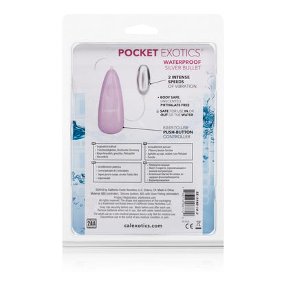 Pocket Exotics Waterproof Silver Bullet - Pink | 716770087720 | Available at EroticWarehouse.com