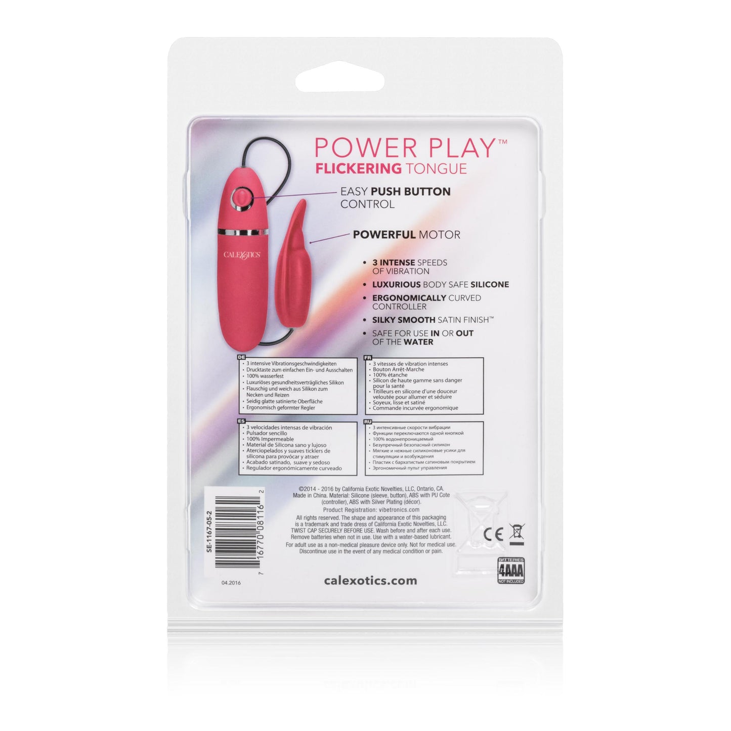 Power Play Flickering Tongue - Pink | 716770081162 | Available at EroticWarehouse.com