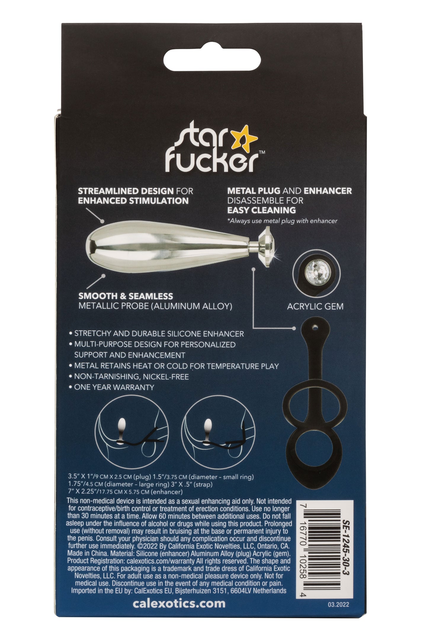 Star Fucker Glider Butt Plug | 716770102584 | Available at EroticWarehouse.com