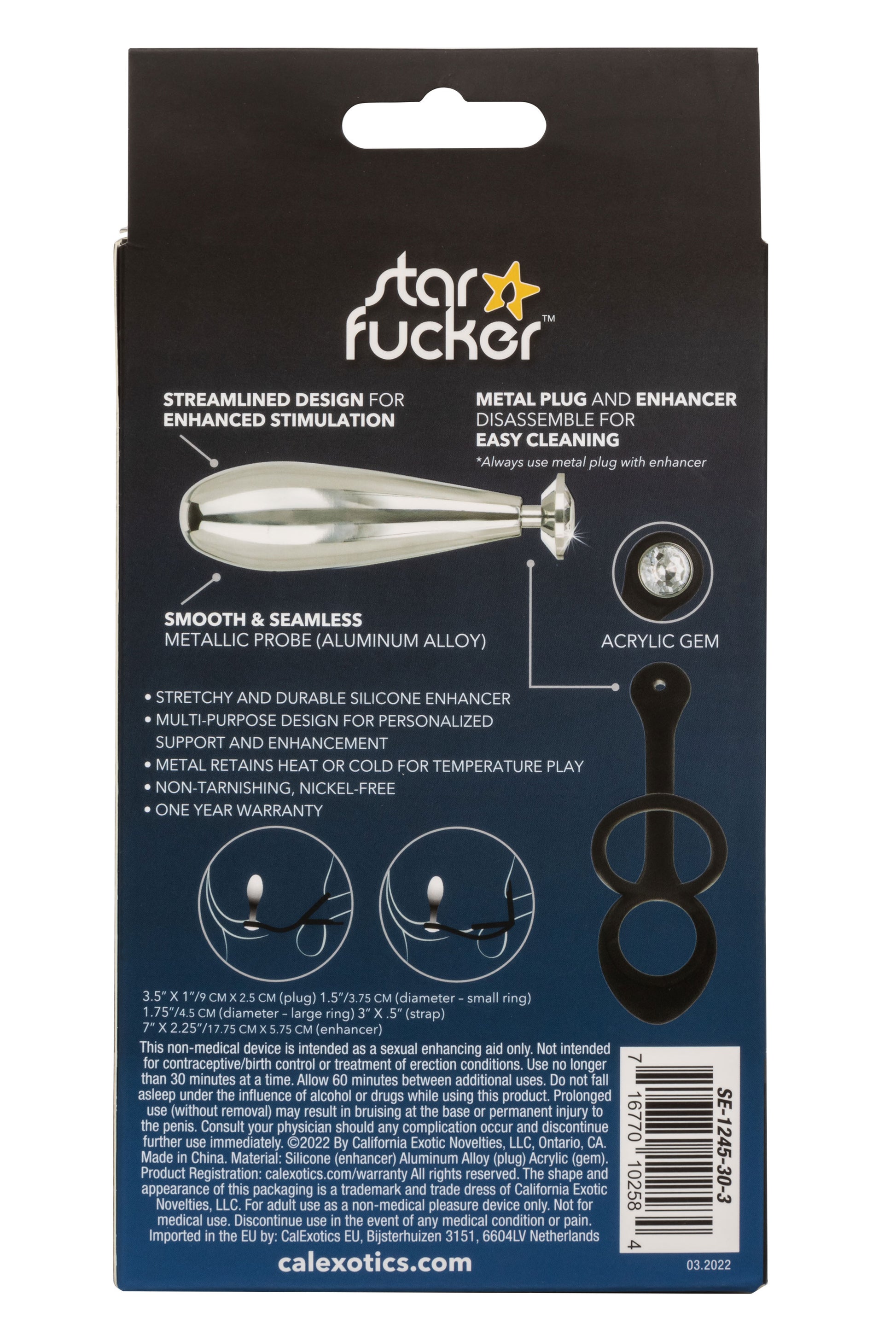 Star Fucker Glider Butt Plug | 716770102584 | Available at EroticWarehouse.com