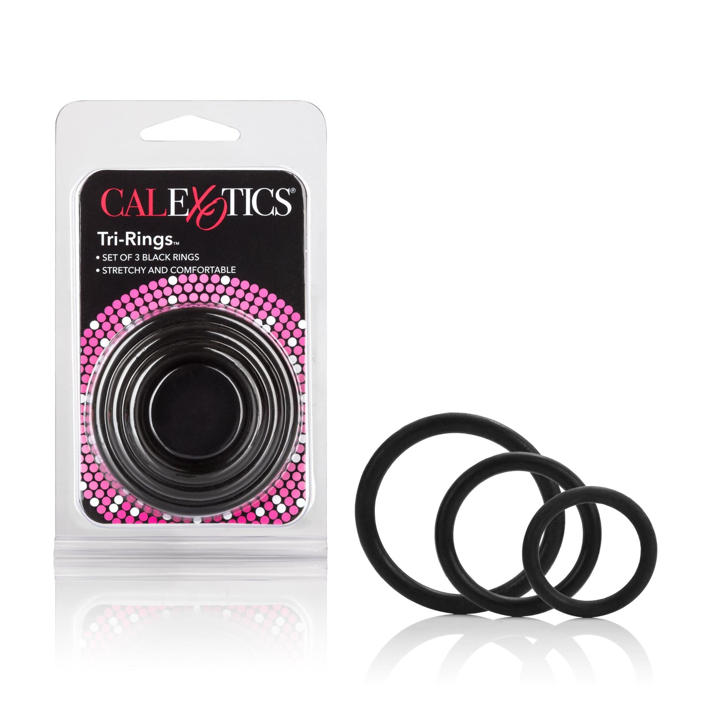 Tri-Rings - Black | 716770028242 | Available at EroticWarehouse.com