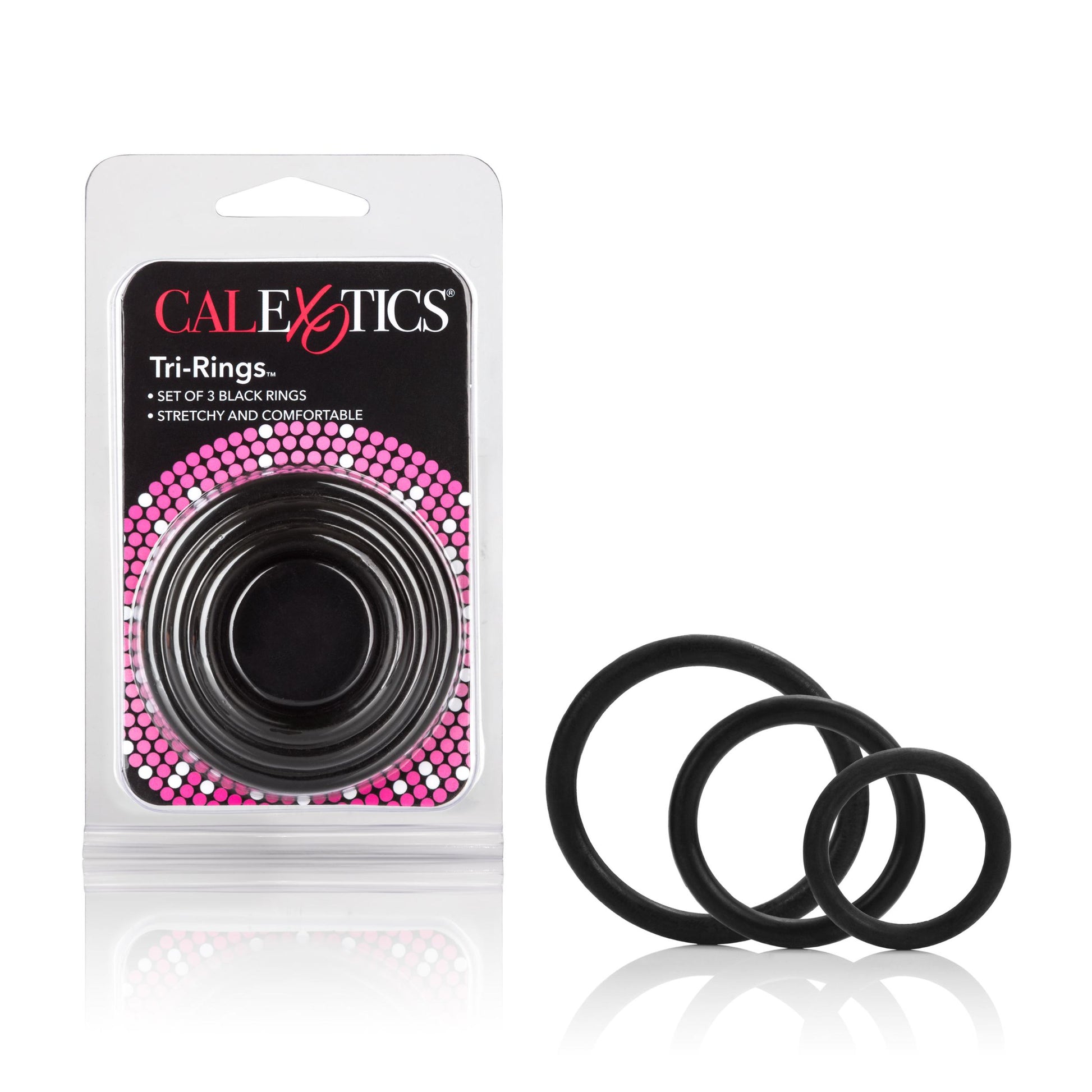 Tri-Rings - Black | 716770028242 | Available at EroticWarehouse.com