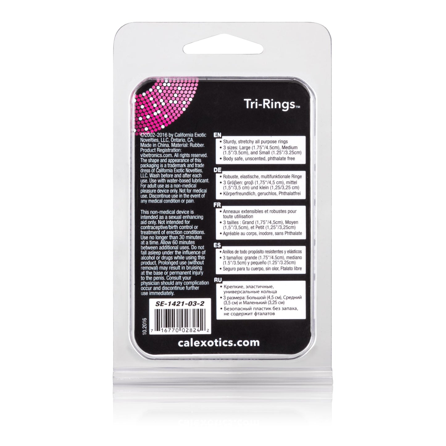 Tri-Rings - Black | 716770028242 | Available at EroticWarehouse.com