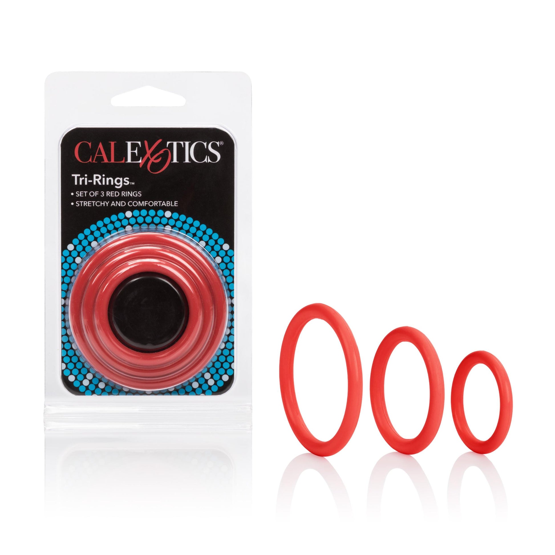 Tri-Rings - Red | 716770028037 | Available at EroticWarehouse.com
