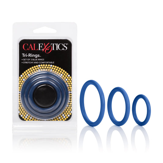 Tri-Rings - Blue | 716770028044 | Available at EroticWarehouse.com