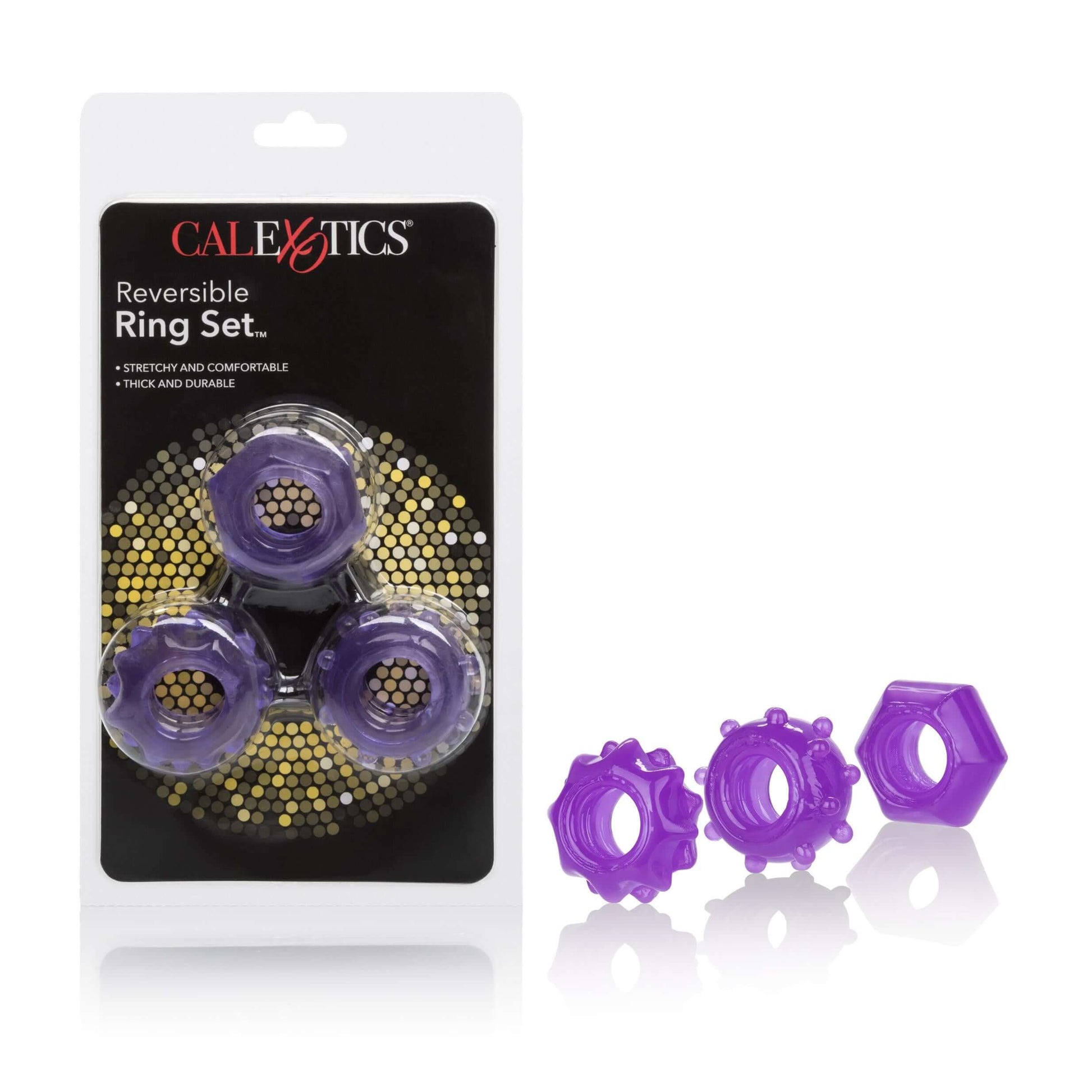 Reversible Ring Set - Purple | 716770087379 | Available at EroticWarehouse.com