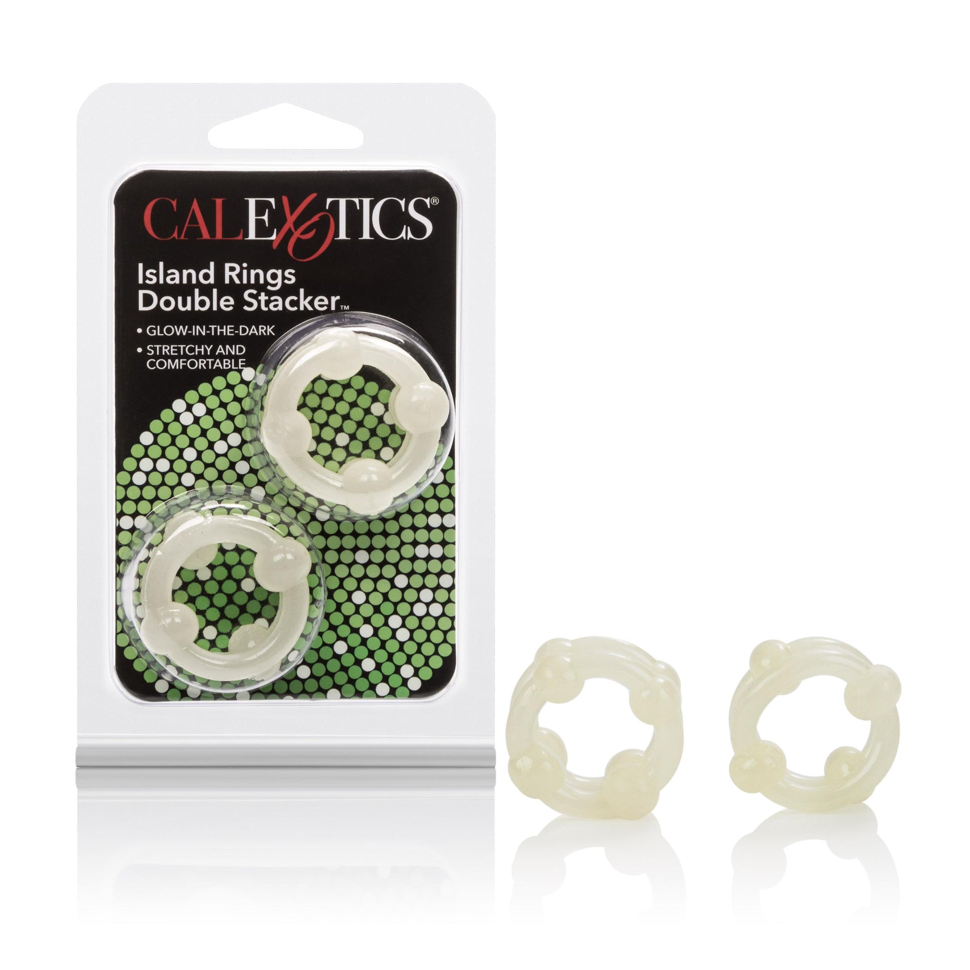 Island Rings Double Stacker - Glow-in-the-Dark | 716770022783 | Available at EroticWarehouse.com