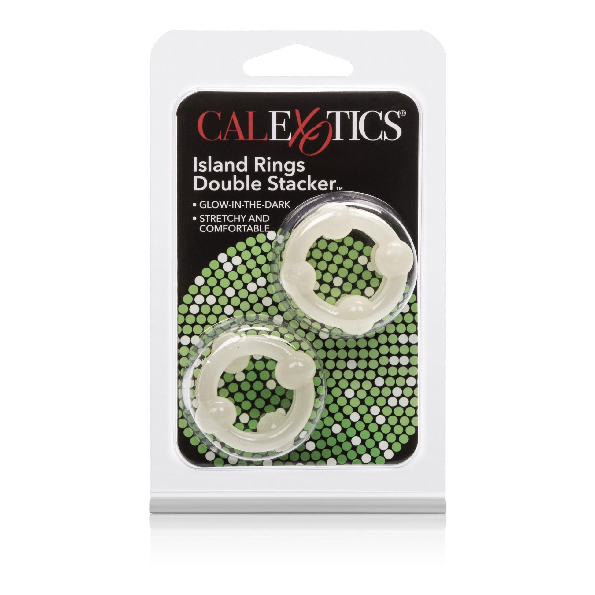 Island Rings Double Stacker - Glow-in-the-Dark | 716770022783 | Available at EroticWarehouse.com