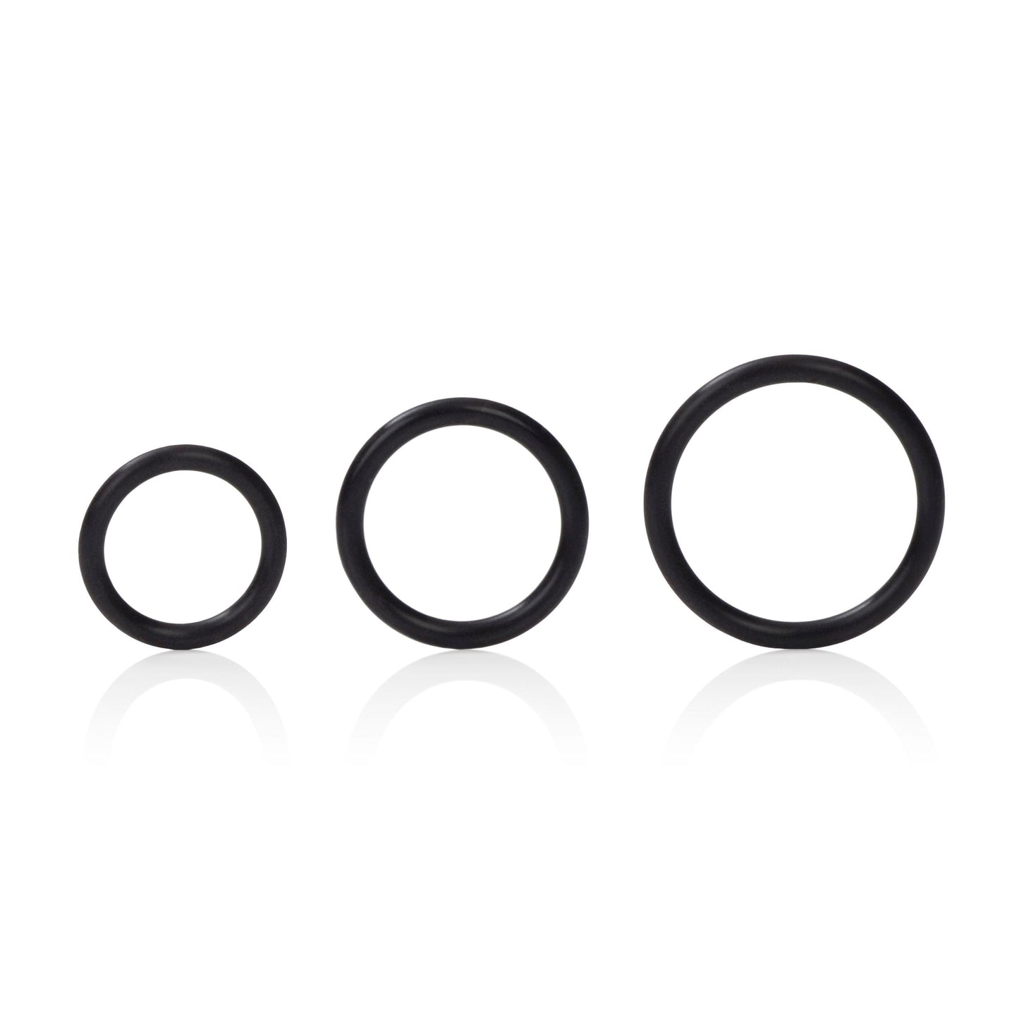 Silicone Support Rings - Black | 716770062475 | Available at EroticWarehouse.com