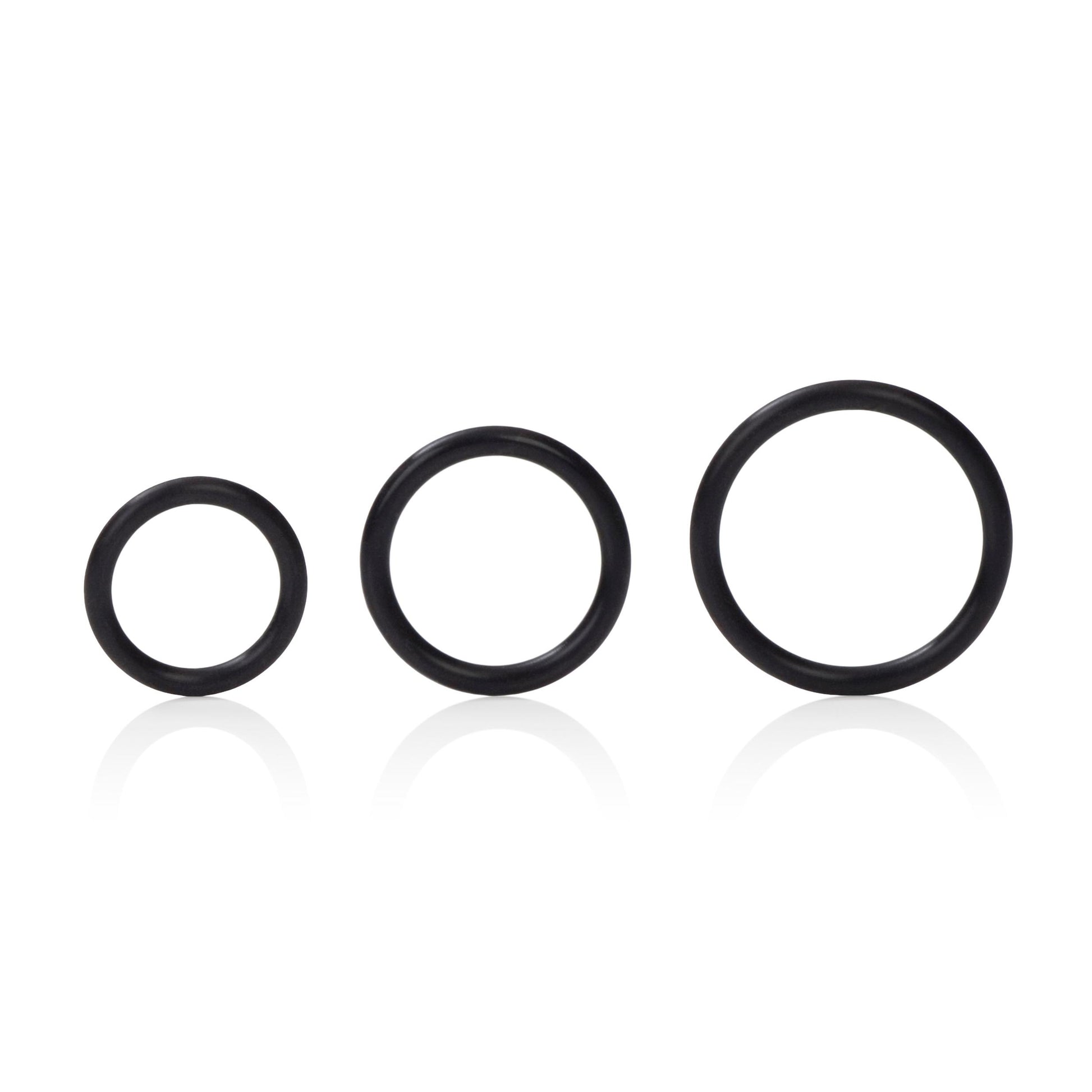 Silicone Support Rings - Black | 716770062475 | Available at EroticWarehouse.com